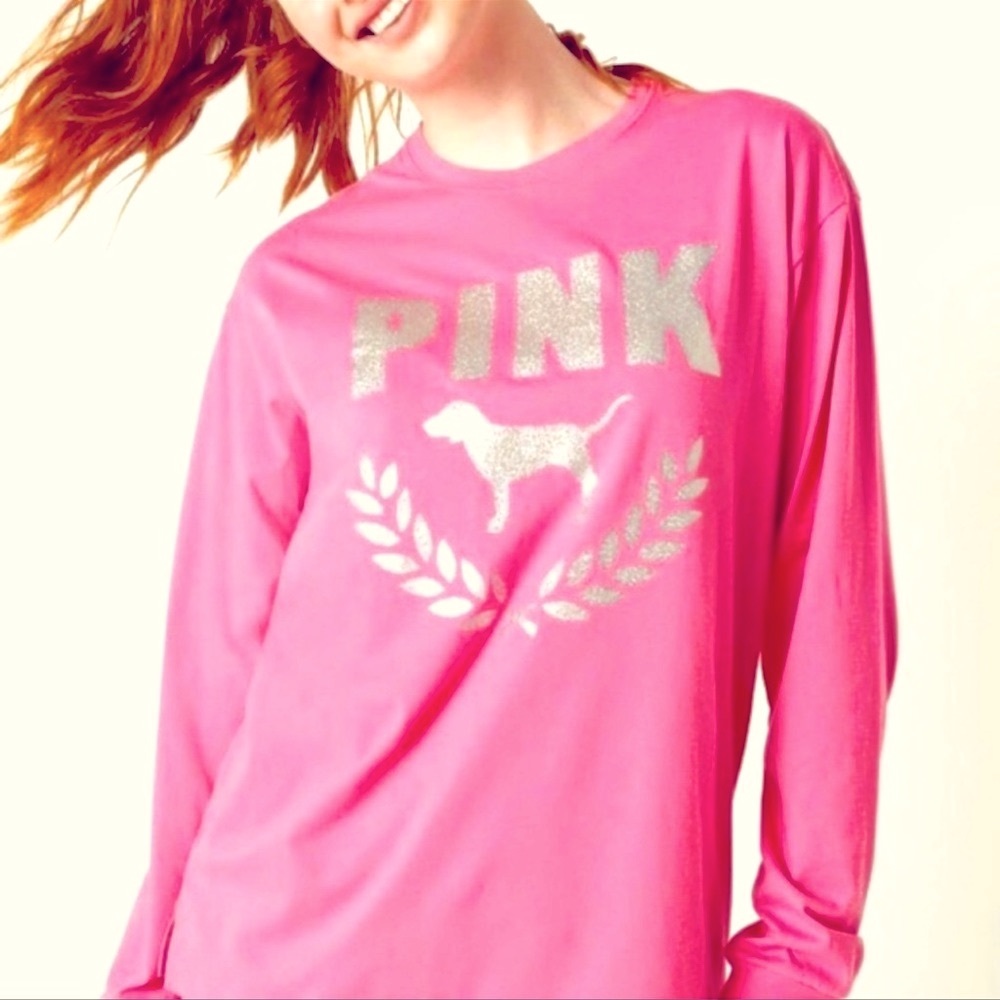 Vs Pink Everyday lounge campus tee in girly pink